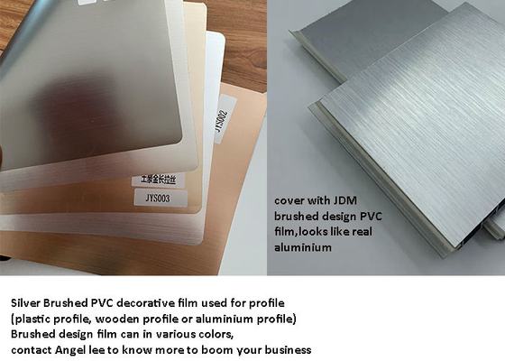 Film Pembungkus PVC Perekat Diri Untuk Profil Aluminium Plastik Kayu
