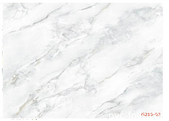 Custom White Marble Look Film PVC Untuk Dekorasi Permukaan Interior Tahan Air