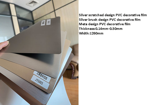 Aluminium Brushed PVC Self Adhesive Film Untuk Pembungkus Profil