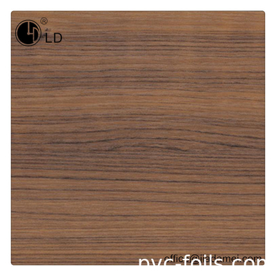 Film Dekoratif PVC Butir Kayu Walnut Untuk Pembungkus Profil MDF