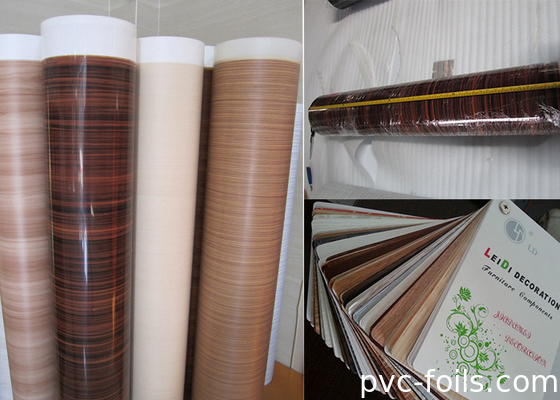 MDF Laminasi PVC Film Dekoratif Untuk Bahan Konstruksi 50m-500m Panjang