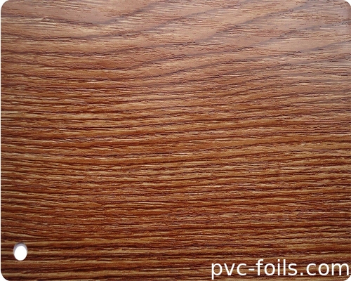 Golden Oak PVC Lamination Film Untuk Dekorasi Permukaan Panel Jendela Plastik