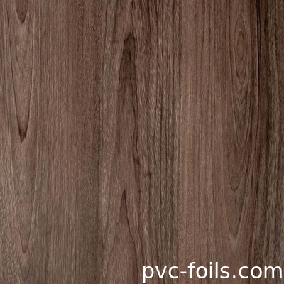 350 Mikron Kayu Biji PVC Membrane Foil Roll Untuk Interior Pintu MDF