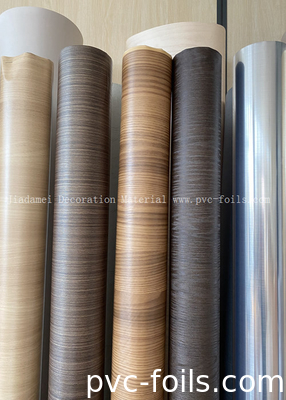 Wood Pattern PVC Film Roll Untuk Dekorasi Panel Furniture Indoor