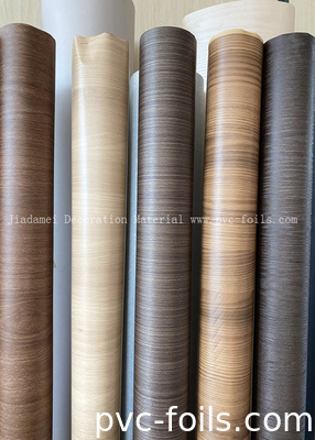 Wood Pattern PVC Film Roll Untuk Dekorasi Panel Furniture Indoor