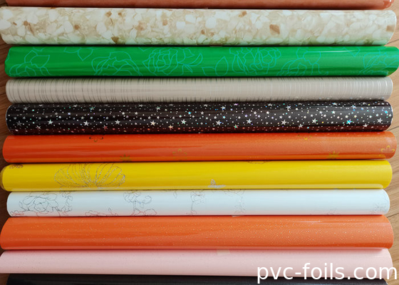 Dipungut Dalam Roll High Gloss Warna Self Adhesive PVC Film Untuk Dekorasi Furnitur