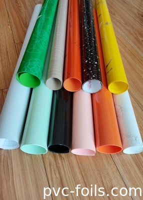 Dipungut Dalam Roll High Gloss Warna Self Adhesive PVC Film Untuk Dekorasi Furnitur
