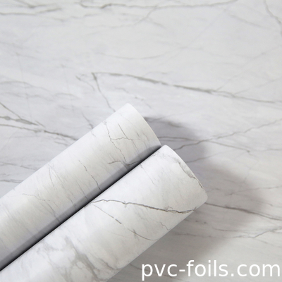 Film Laminasi PVC Marmer Gloss Tinggi Untuk Tutup Jendela Plastik
