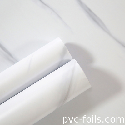 Desain Marmer Customized PVC Furniture Foil Roll Untuk Laminasi Dan Membungkus