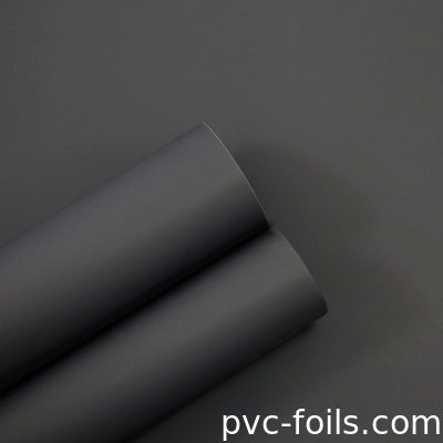 Warna abu-abu gelap PVC Foli Dekoratif Untuk Dekorasi Permukaan Interior, Super Matte