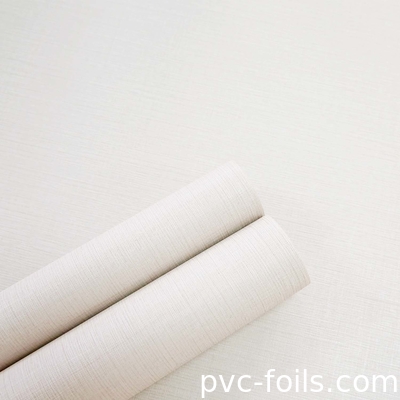 Kain Embossed PVC Membrane Foil Roll Untuk Pintu MDF, Membrane Pressing