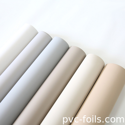 Anti-Fingerprint Solid Color PVC Furniture Film Untuk Pintu Membran