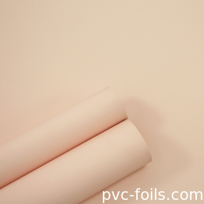 Peach Fuzz Warna Pantone PVC Film Dekoratif Dalam Roll Untuk Pintu Lemari Dapur