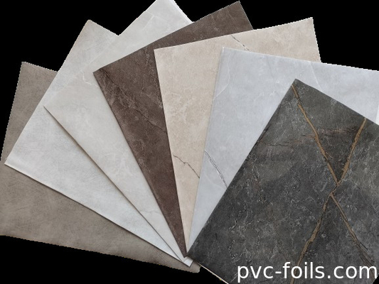 Film pembungkus PVC efek marmer khusus untuk dekorasi penutup furnitur