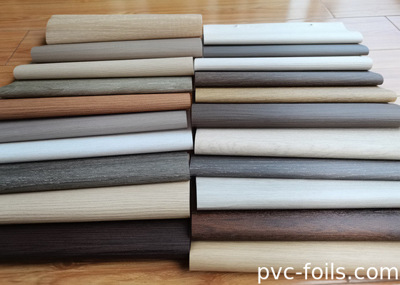 Film pembungkus PVC biji kayu ceri untuk desain furnitur khusus