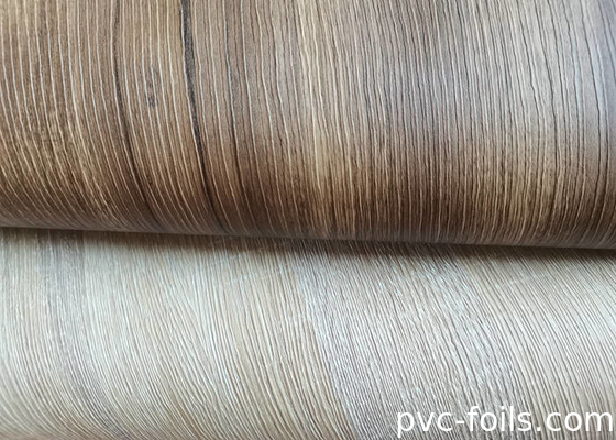 3D Embossed Wood Grain PVC Furniture Film Untuk Desain Interior Khusus