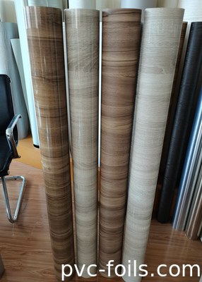 Roll Film Meubel PVC Gloss Tinggi Untuk Mempers Membran Pintu Kabinet