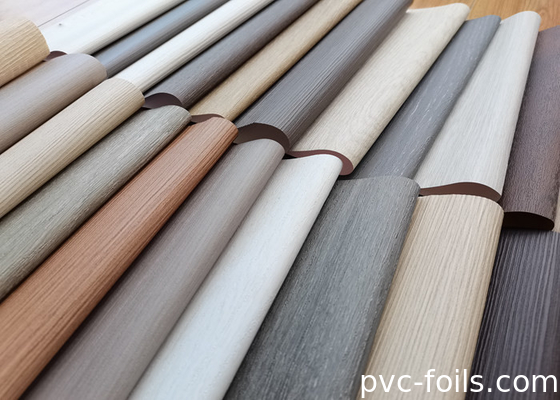 Foshan Kayu Biji Self Adhesive PVC Sticker Furniture Untuk Dekorasi Permukaan