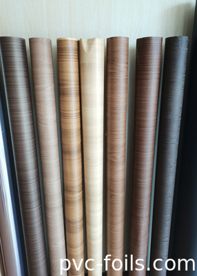 Golden Oak Wood Grain PVC Lamination Film untuk Profil Jendela dan Pintu