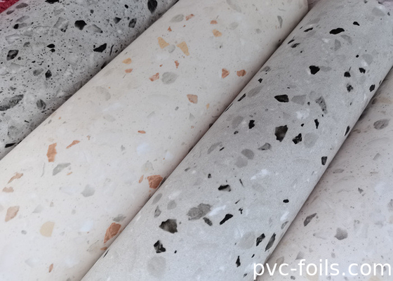 Stone Design Putih Marmer PVC Dekoratif Film Untuk Dapur Countertops