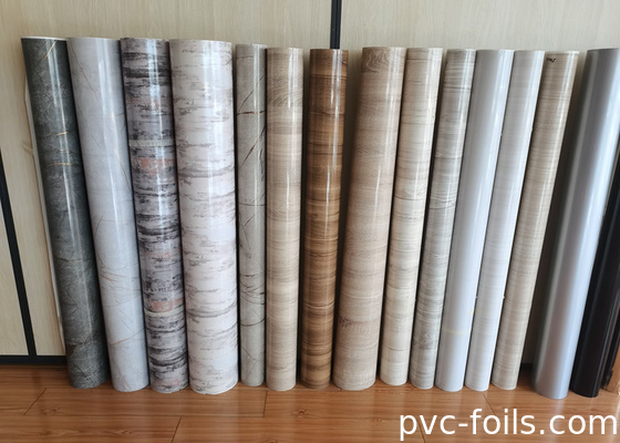Film dekoratif PVC efek marmer untuk menekan vakum lebar cetak penuh 1400mm