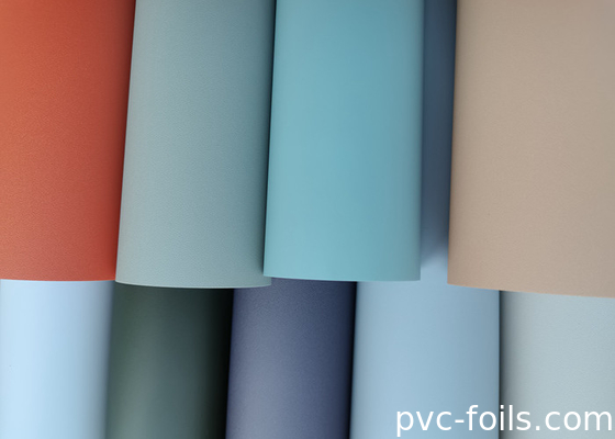 Solid Color Soft Touch PVC Dekorasi Film Untuk Vacuum Press Dan Membrane Pintu