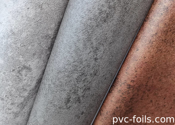 Vacuum Embossed Cement Texture PVC Film untuk aplikasi interior modern