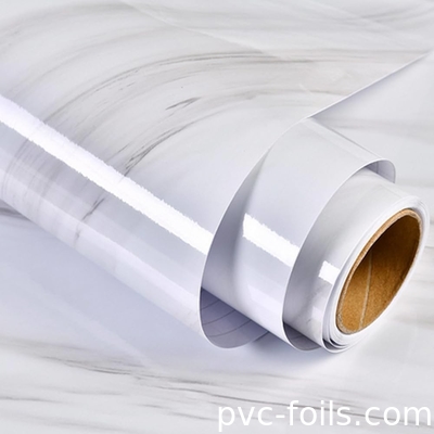 Glossy Marble Self-Adhesive Kitchen Wallpaper Untuk Minyak-Buktinya Keramik Tile Wall Sticker Renovasi Lemari Film Marmer