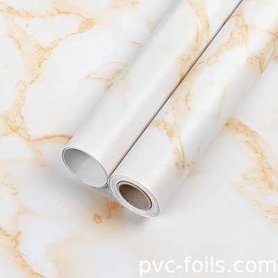 Glossy Marble Self-Adhesive Kitchen Wallpaper Untuk Minyak-Buktinya Keramik Tile Wall Sticker Renovasi Lemari Film Marmer