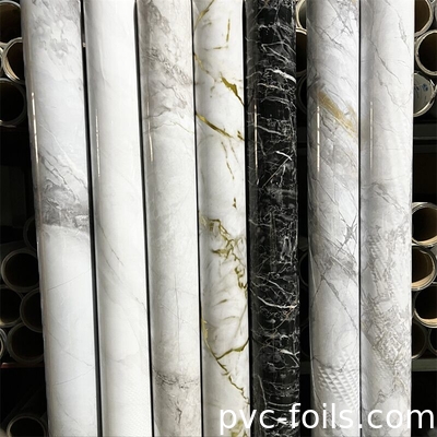 Digital Printing Marble Design PVC Film Dekoratif Untuk Furnitur Dan Dekorasi Interior