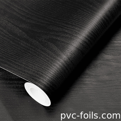 Waterproof Digital Printing Wood Grain PVC Film Dekoratif Untuk Furnitur Dan Dekorasi Lemari