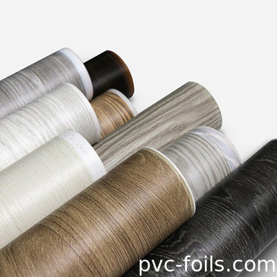 Waterproof Digital Printing Wood Grain PVC Film Dekoratif Untuk Furnitur Dan Dekorasi Lemari