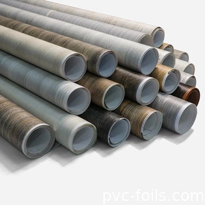 Super Matte Wood Grain PVC Membrane Foil Untuk Tutup Pintu Dan Lemari