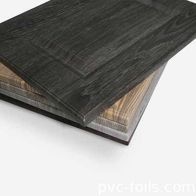 Super Matte Wood Grain PVC Membrane Foil Untuk Tutup Pintu Dan Lemari