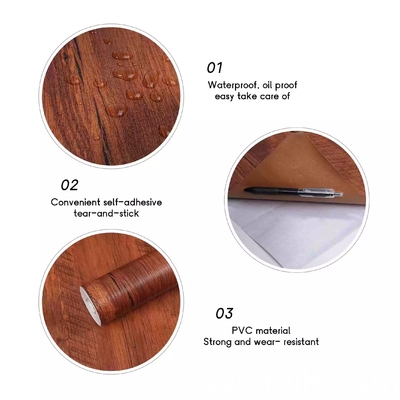 Film PVC Vinyl Self-Adhesive Removable untuk Meubel Cover