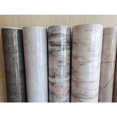 Efek Marmer PVC Dekorasi Film Untuk Furnitur, Lemari Dan Panel Dinding Desain Disesuaikan