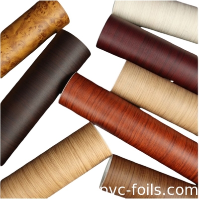 Low MOQ Harga Pabrik Wallpaper Tempel Sendiri Furniture Sticker Vinyl Kayu Tumbuhan PVC Film Untuk Dijual