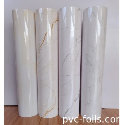 Rumah Dekoratif Waterproof PVC Marble Foil Self-Adective Sticker Wallpaper Contact Paper Untuk Dapur Countertop