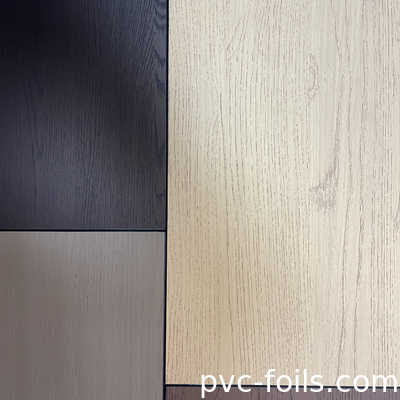 0.14mm PVC Dekoratif Laminating Film Tekstur Kayu Film Embossed Desain Kayu Untuk Laminated Sheet