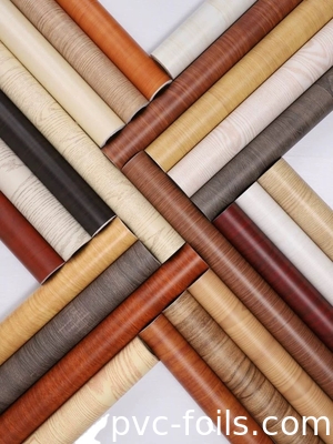 Film Dekoratif PVC Berbahan Kayu Berinspirasi Italia Untuk Pintu Furnitur - Finish Minyak Campuran