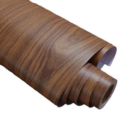 Gaya Italia Campuran Minyak Kayu Melihat PVC Dekoratif Film Untuk Furnitur Dan Aplikasi Pintu