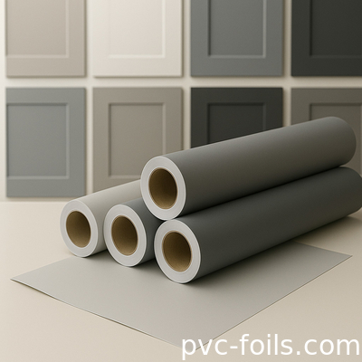 Soft Touch Super Matte Solid Color PVC Lamination Film untuk Furnitur dan Pintu