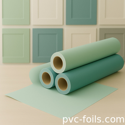 Luxurious Soft Touch PVC Film Dengan Super Matte Finish Untuk Pintu Dan Pintu Lemari Furnitur