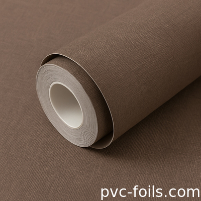 Tekstur Kain Warna Padat Tekstur Pvc Self Adhesive Wall Covering Untuk Dekorasi Dinding Interior