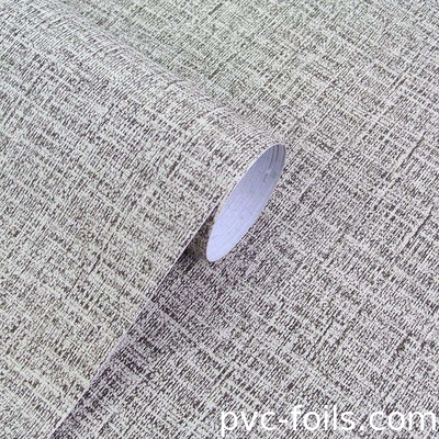Tekstur Kain Warna Padat Pvc Self Adhesive Film Untuk Kamar Hotel Penutup Dinding, Peel And Stick