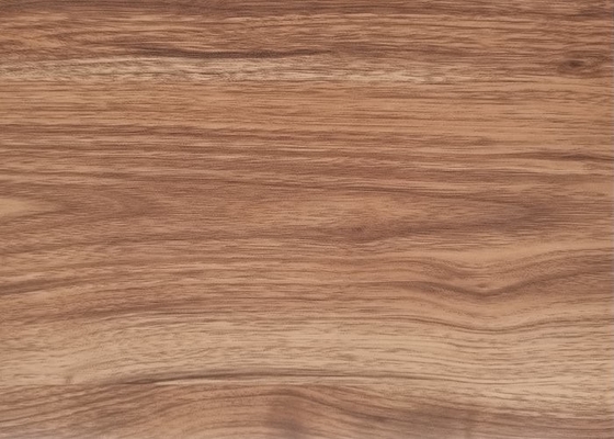 Film Dekoratif PVC Warna Kayu Brown Untuk Laminasi Pintu Matte Emboss
