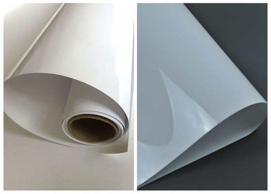Solid Color White High Gloss PVC Laminate Film Untuk Lemari Indoor