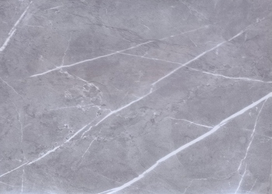 Grey Marble High Gloss PVC Film Untuk Panel Dinding MDF