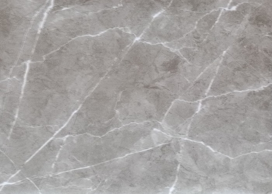 Grey Marble High Gloss PVC Film Untuk Panel Dinding MDF