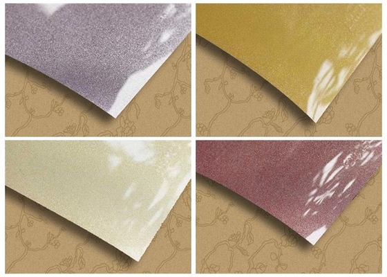 0.6mm Metallized Pvc Film Untuk Penutup Kabinet High Gloss Solid